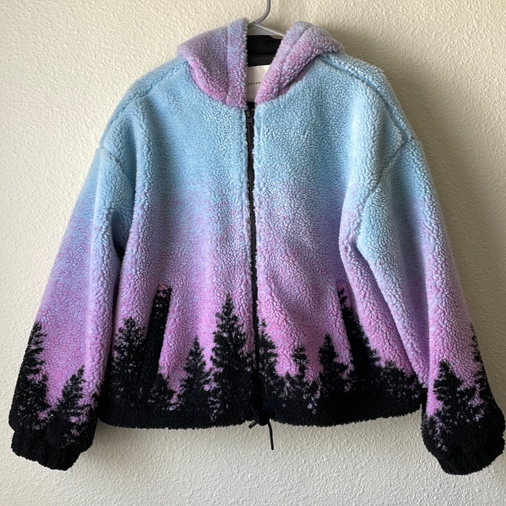 American Eagle Ombré Sherpa Jacket